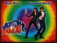 5w131 AUSTIN POWERS: INT'L MAN OF MYSTERY DS British quad '97 Mike Myers, sexy Elizabeth Hurley!