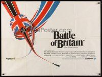 5w135 BATTLE OF BRITAIN British quad '69 all-star cast in historical World War II battle!