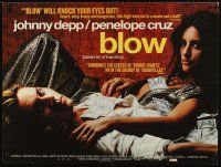 5w143 BLOW British quad '01 Johnny Depp & Penelope Cruz in cocaine biography!
