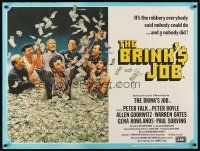 5w149 BRINK'S JOB British quad '78 art of Peter Falk & Peter Boyle, directed by William Friedkin!