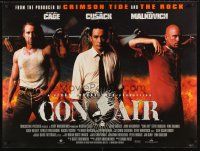 5w161 CON AIR DS British quad '97 cool images of Nicholas Cage, John Cusack, John Malkovich!