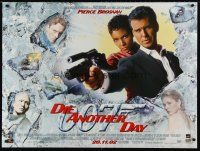 5w174 DIE ANOTHER DAY advance DS British quad '02 Pierce Brosnan as James Bond & Halle Berry!