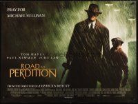 5w273 ROAD TO PERDITION DS British quad '02 Sam Mendes directed, Tom Hanks, Paul Newman, Jude Law