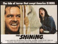5w282 SHINING British quad '80 Stephen King & Stanley Kubrick horror masterpiece, Jack Nicholson!