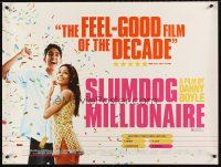 5w285 SLUMDOG MILLIONAIRE DS British quad '09 winner of Best Picture, Director & Screenplay!