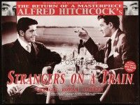 5w297 STRANGERS ON A TRAIN British quad R99 Hitchcock, Granger & Walker in double murder pact!