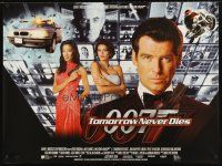 5w301 TOMORROW NEVER DIES DS British quad '97 Pierce Brosnan as 007, Yeoh, sexy Teri Hatcher!