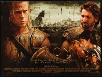 5w307 TROY DS British quad '04 Brad Pitt as Achilles, Eric Bana, Orlando Bloom!