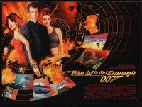 5w325 WORLD IS NOT ENOUGH DS British quad '99 Pierce Brosnan as Bond, sexy Sophie Marceau!