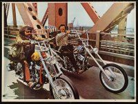 5w002 EASY RIDER commercial poster '69 biker classic, Dennis Hopper & Peter Fonda on choppers!