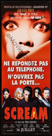 5w475 SCREAM advance French door-panel '96 directed by Wes Craven, David Arquette, Neve Campbell!