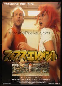 5w047 FIFTH ELEMENT Japanese 29x41 '97 Bruce Willis, sexy Milla Jovovich, directed by Luc Besson!