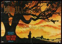 5w048 GONE WITH THE WIND Japanese 29x41 R66 Clark Gable, Vivien Leigh, all-time classic, different!