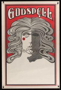 5w008 GODSPELL stage play half subway '73 classic religious musical, cool Byrd art!