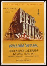 5w472 BEN-HUR Swiss R60s Charlton Heston, William Wyler classic religious epic, cool chariot art!