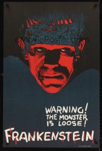 5x392 FRANKENSTEIN teaser S2 recreation 1sh 2000 best artwork of Boris Karloff as the monster!