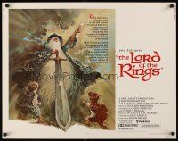 5x050 LORD OF THE RINGS 1/2sh '78 Ralph Bakshi cartoon, classic J.R.R. Tolkien novel, Junt art!