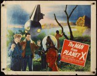 5x052 MAN FROM PLANET X style A 1/2sh '51 Edgar Ulmer, completely different image of alien & men by ship!