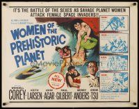 5x083 WOMEN OF THE PREHISTORIC PLANET 1/2sh '66 savage planet women attack female space invaders!