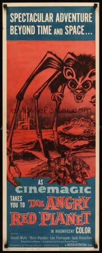 5x090 ANGRY RED PLANET insert '60 great artwork of gigantic drooling bat-rat-spider creature!