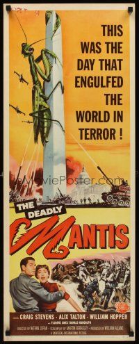 5x108 DEADLY MANTIS insert '57 classic art of giant insect on Washington Monument by Ken Sawyer