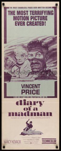 5x112 DIARY OF A MADMAN insert '63 Vincent Price in his most chilling portrayal of evil!