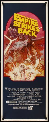 5x118 EMPIRE STRIKES BACK insert R82 George Lucas sci-fi classic, cool artwork by Tom Jung!