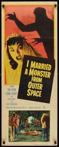 5x133 I MARRIED A MONSTER FROM OUTER SPACE insert '58 image of Gloria Talbott & monster shadow!