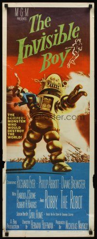 5x139 INVISIBLE BOY insert '57 Robby the Robot as the science-monster who would destroy the world!