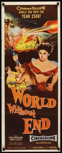 5x193 WORLD WITHOUT END insert '56 sexy Nancy Gates, it hurls you into the year 2508!
