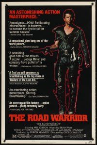5x488 MAD MAX 2: THE ROAD WARRIOR style B 1sh '82 full-length image of Mel Gibson!