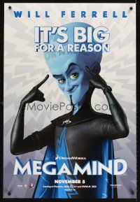 5x492 MEGAMIND IMAX advance DS 1sh '10 voices of Will Ferrell, Brad Pitt, it's big for a reason!