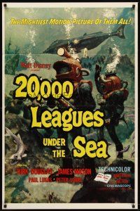 5y104 20,000 LEAGUES UNDER THE SEA style A 1sh R63 Jules Verne classic, art of deep sea divers!