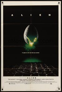 5y117 ALIEN 1sh '79 Ridley Scott outer space sci-fi classic, cool hatching egg image!