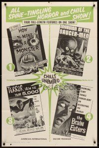 5y416 HOW TO MAKE A MONSTER/INVASION OF THE SAUCER-MEN/TERROR FROM THE YEAR 5,000/BRAIN EATERS 1sh61