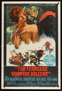 5y007 FEARLESS VAMPIRE KILLERS Aust 1sh '67 Roman Polanski, great comedy horror stone litho art!