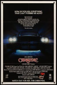 5y202 CHRISTINE advance 1sh '83 written by Stephen King, directed by John Carpenter, creepy car!