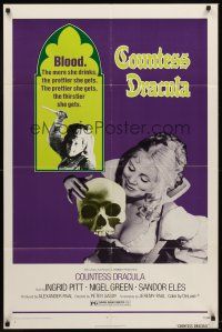 5y220 COUNTESS DRACULA 1sh '72 Hammer, Ingrid Pitt, the more she drinks, the prettier she gets!