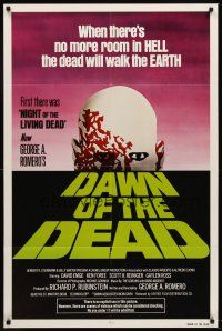 5y240 DAWN OF THE DEAD green title style 1sh '79 George Romero, no more room in HELL, super rare!
