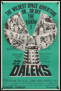 5y283 DR. WHO & THE DALEKS 1sh '66 Peter Cushing as Dr. Who, the wildest space adventure!