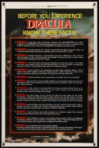 5y285 DRACULA facts style 1sh '79 by Frank Langella, from the story by Bram Stoker!