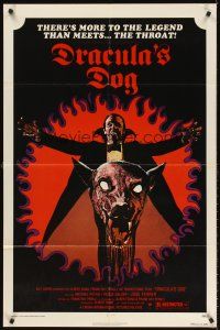 5y289 DRACULA'S DOG 1sh '78 Albert Band, wild artwork of the Count and his vampire canine!