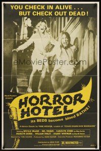 5y299 EATEN ALIVE 1sh R80 Tobe Hooper, great image of sexy screaming girls in the Horror Hotel!