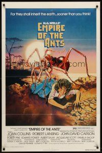 5y303 EMPIRE OF THE ANTS 1sh '77 H.G. Wells, great Drew Struzan art of monster ant attacking!