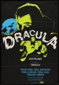 5y005 DRACULA English 1sh '73 really cool close up image of vampire Jack Palance!