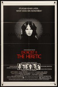 5y319 EXORCIST II: THE HERETIC 1sh '77 Linda Blair, John Boorman's sequel to Friedkin's movie!
