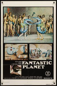 5y326 FANTASTIC PLANET 1sh '73 wacky sci-fi cartoon, wild artwork images, Cannes winner!