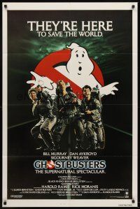 5y368 GHOSTBUSTERS int'l 1sh '84 Bill Murray, Aykroyd & Harold Ramis are here to save the world!