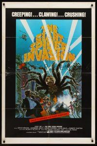 5y375 GIANT SPIDER INVASION style B 1sh '75 great art of really big bug terrorizing city!