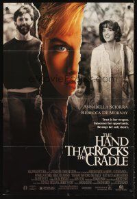 5y388 HAND THAT ROCKS THE CRADLE DS 1sh '92 directed by Curtis Hanson, bad Rebecca De Mornay!